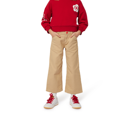 Pantal&oacute;n acampanado de algod&oacute;n KENZO KIDS NI&Ntilde;A