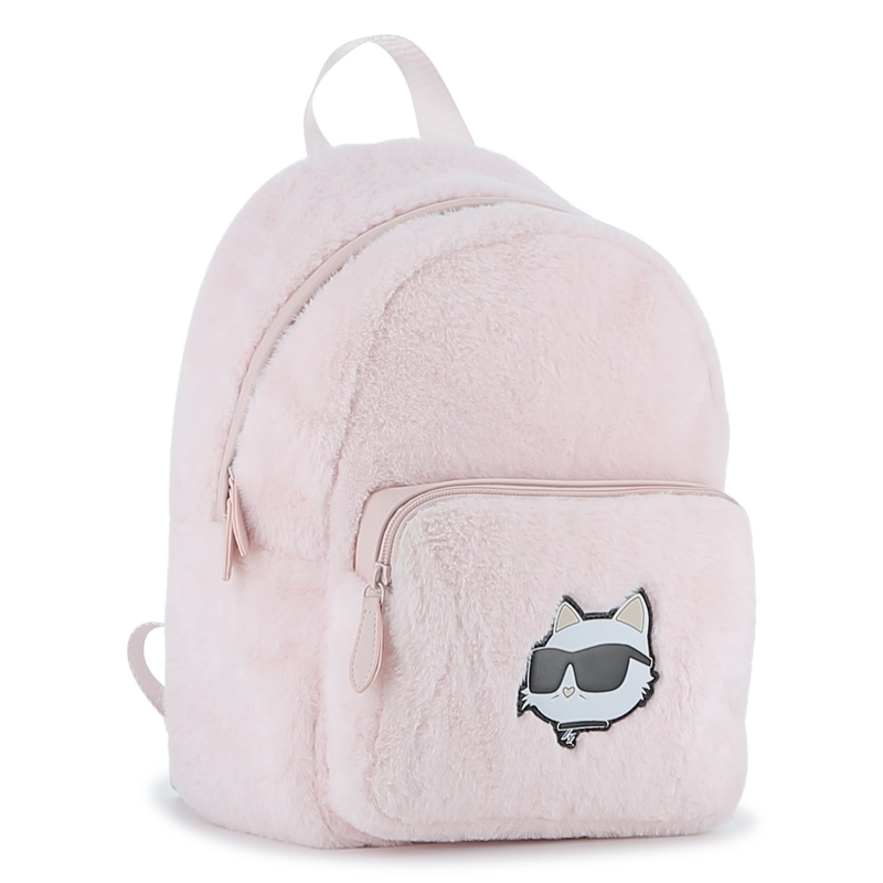 Mochila peque&ntilde;a de vell&oacute;n esponjoso KARL LAGERFELD KIDS 
                        NI&Ntilde;A