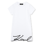 Vestido de manga corta bordado KARL LAGERFELD KIDS 
                    NI&Ntilde;A