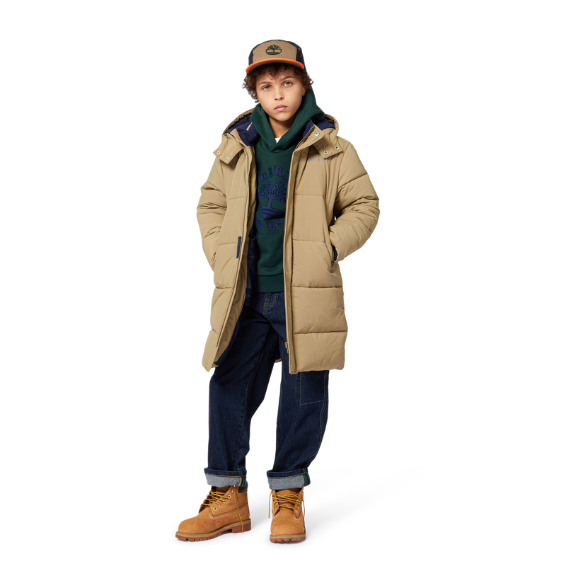 Sudadera con capucha de vell&oacute;n TIMBERLAND 
                        NI&Ntilde;O