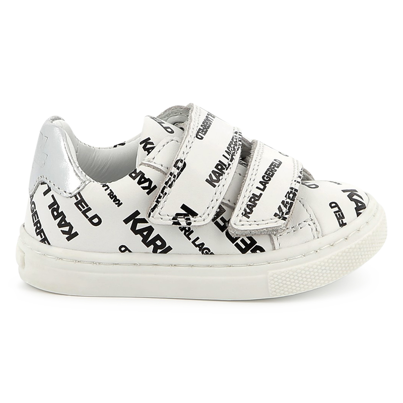 Deportivas de piel con velcro KARL LAGERFELD KIDS 
                        UNISEXO