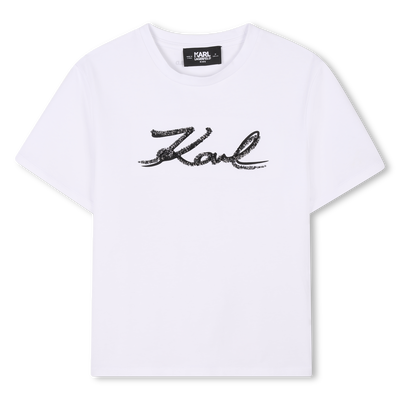 Camiseta con lentejuelas KARL LAGERFELD KIDS NI&Ntilde;A