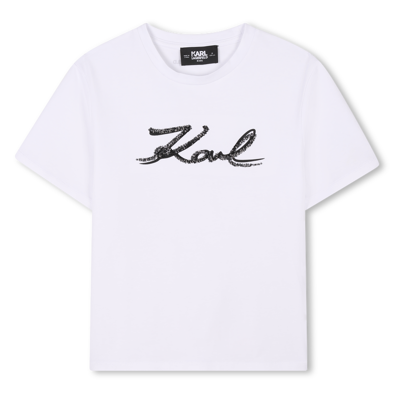 Camiseta con lentejuelas KARL LAGERFELD KIDS 
                        NI&Ntilde;A