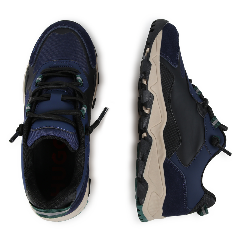 Deportivas multimaterial HUGO 
                        NI&Ntilde;O