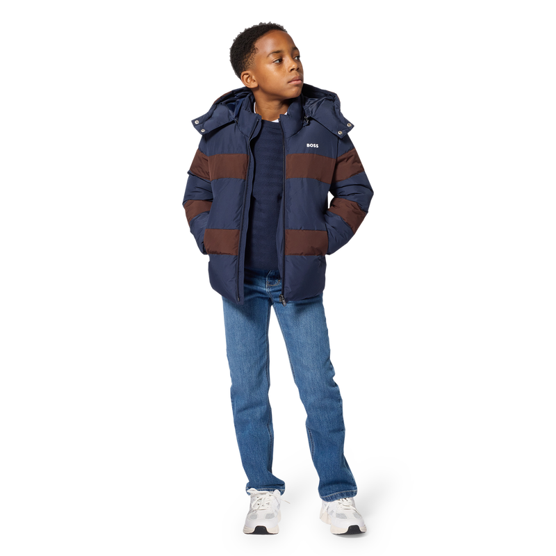 Chaqueta acolchada con capucha BOSS 
                        NI&Ntilde;O