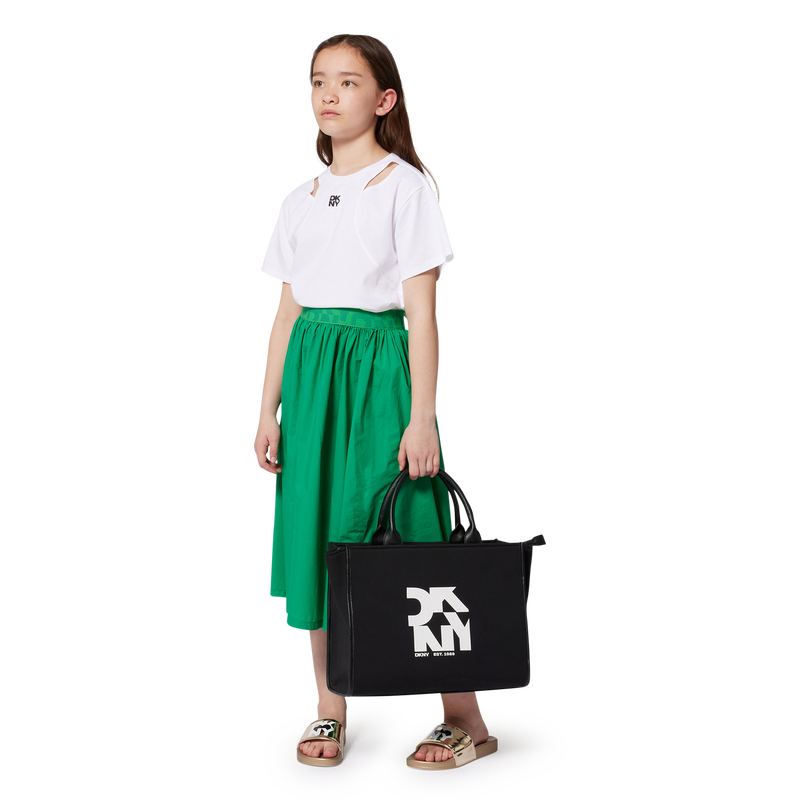 Falda midi de cintura el&aacute;stica DKNY 
                        NI&Ntilde;A