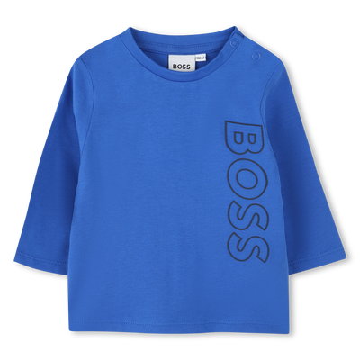 Camiseta de algod&oacute;n con logo BOSS NI&Ntilde;O