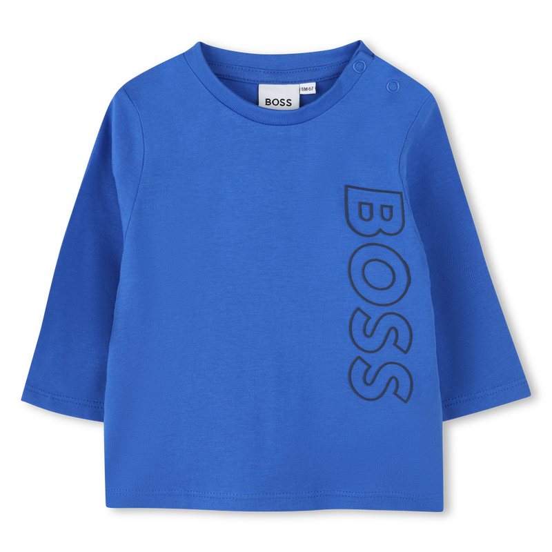 Camiseta de algod&oacute;n con logo BOSS 
                        NI&Ntilde;O