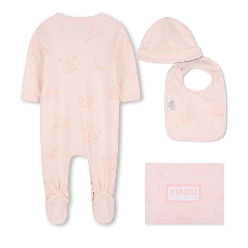 CONJUNTO DE PIJAMA, GORRO Y BABERO KENZO KIDS 
                        NI&Ntilde;A