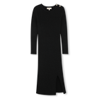 Vestido largo de punto, NEGRO, hi-res
