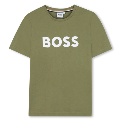 Camiseta manga corta y algod&oacute;n BOSS NI&Ntilde;O