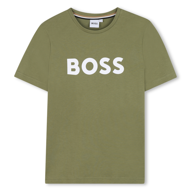 Camiseta manga corta y algod&oacute;n BOSS 
                        NI&Ntilde;O