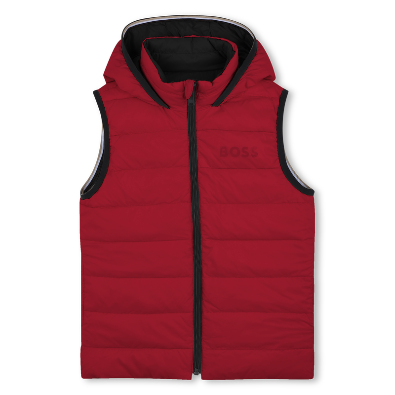 Chaqueta acolchada con capucha efecto flenn BOSS 
                        NIÑO