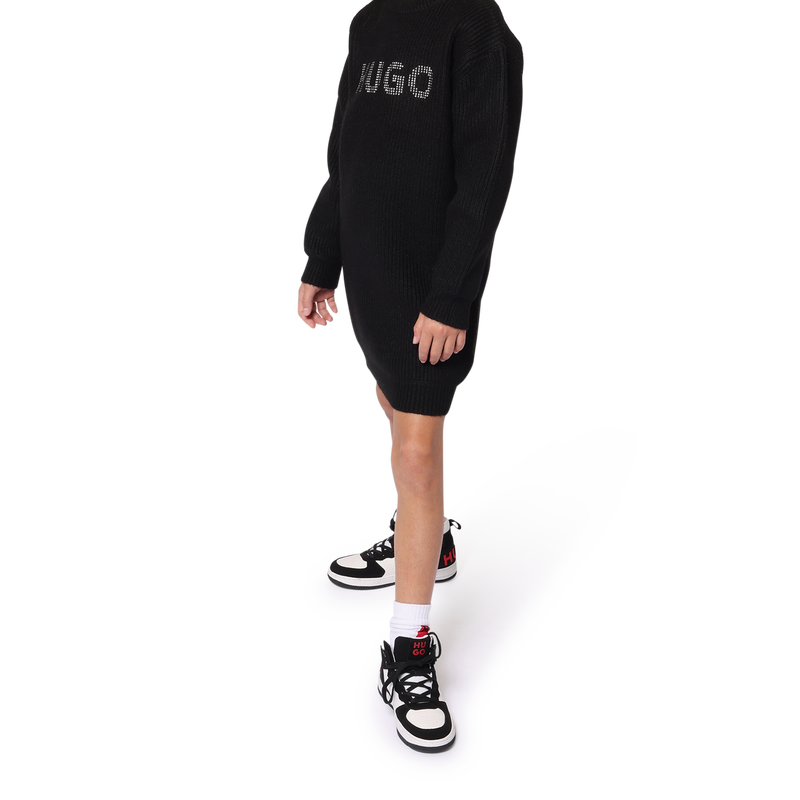 Vestido jersey con tachuelas HUGO 
                        NI&Ntilde;A