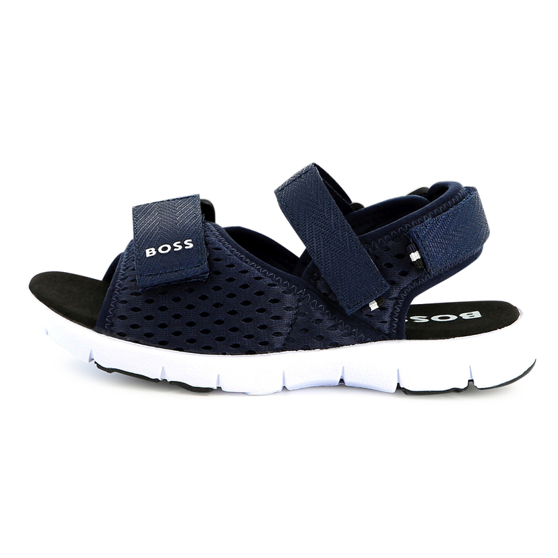 Sandalias de tela con velcro BOSS 
                        NI&Ntilde;O