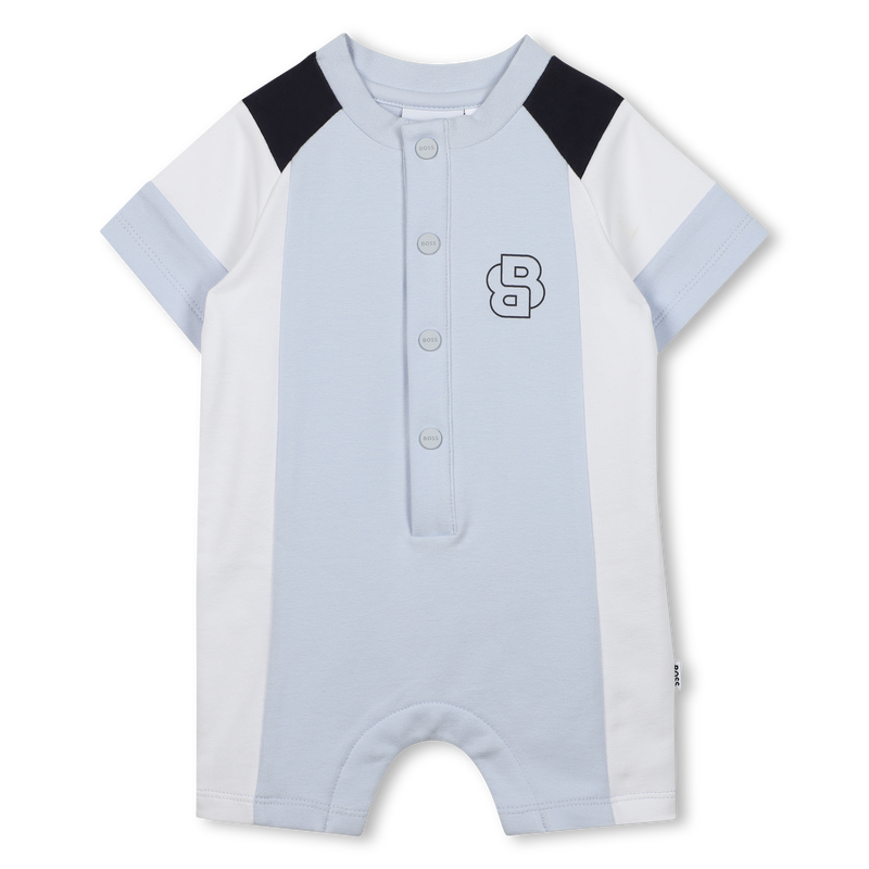 Mono corto tricolor BOSS 
                        NI&Ntilde;O