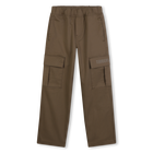 Pantalones de cintura el&aacute;stica, KAKI, hi-res