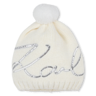 Gorro de punto con pomp&oacute;n KARL LAGERFELD KIDS 
                    NI&Ntilde;A