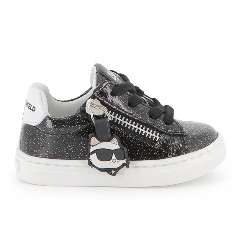 Zapatillas bajas de piel de vaca KARL LARGERFELD KIDS 
                        NI&Ntilde;A