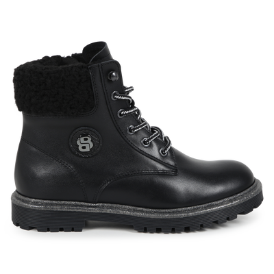 Botines de piel y cordones BOSS NI&Ntilde;A