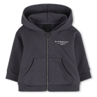 Sudadera con capucha con cremallera, GRIS OSCURO, hi-res