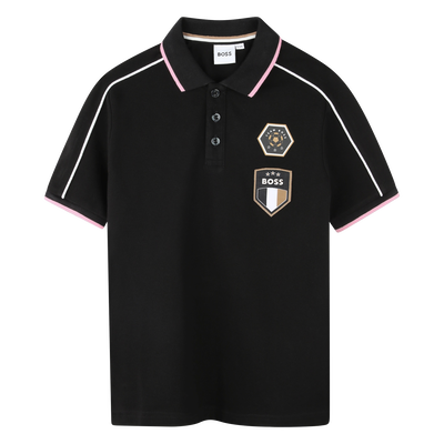 Polo algod&oacute;n de manga corta BOSS NI&Ntilde;O