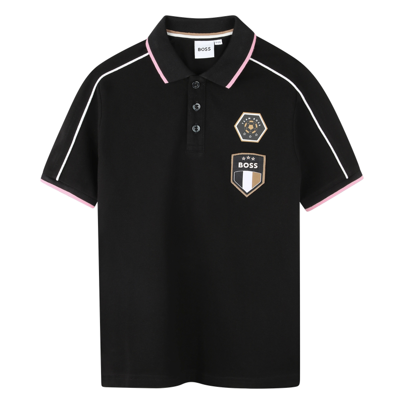 Polo algod&oacute;n de manga corta BOSS 
                        NI&Ntilde;O