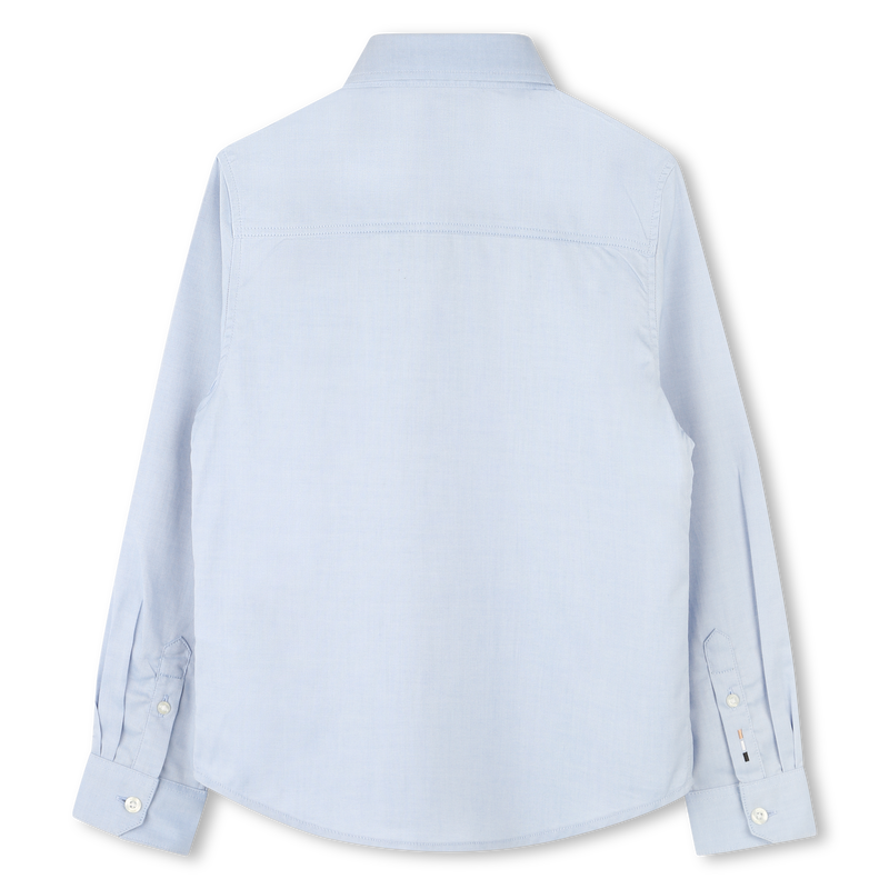 Camisa algod&oacute;n de manga larga BOSS 
                        NI&Ntilde;O