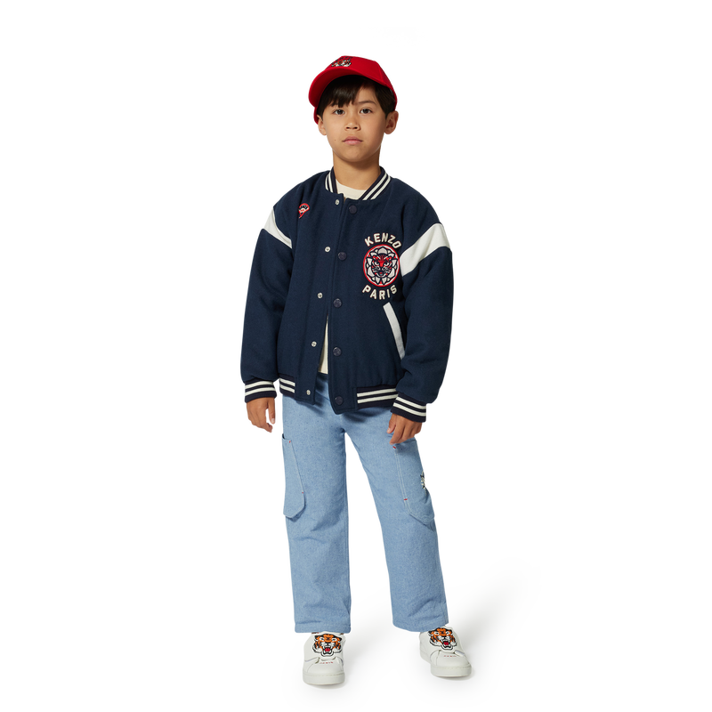 Gorra de algod&oacute;n bordada KENZO KIDS 
                        UNISEXO