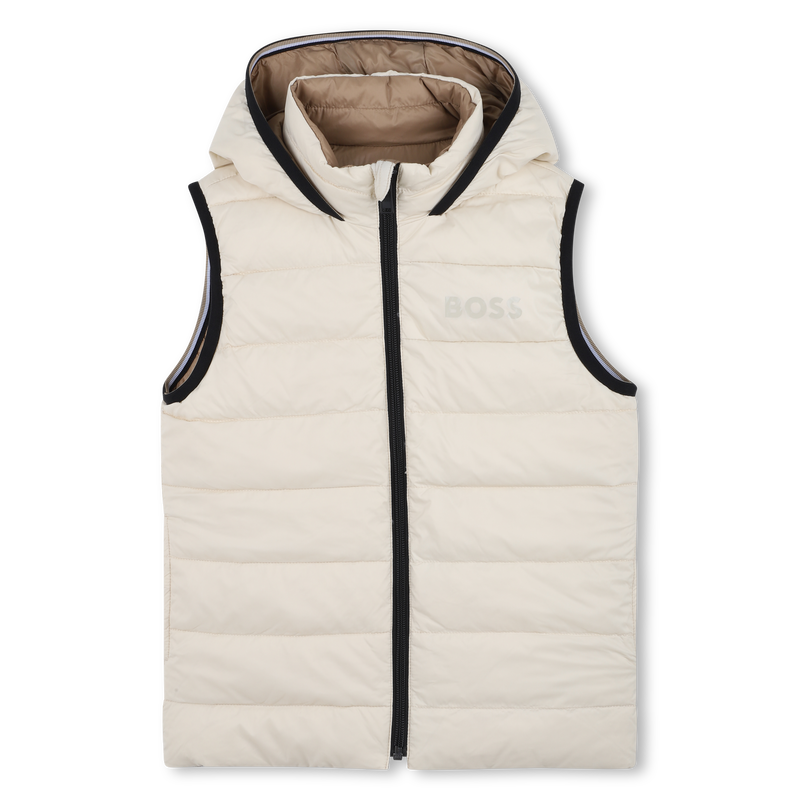 Chaqueta acolchada con capucha efecto flenn BOSS 
                        NI&Ntilde;O