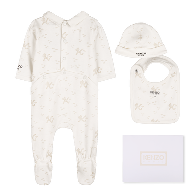 Conjunto de pijama, gorro y babero. KENZO KIDS UNISEXO