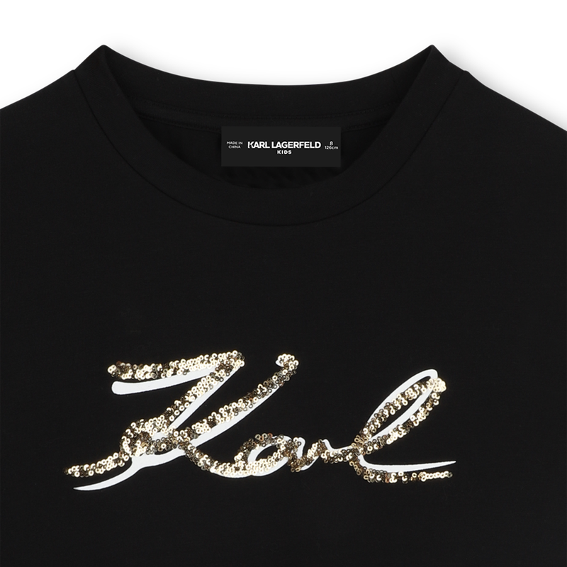 Camiseta con lentejuelas KARL LAGERFELD KIDS 
                        NI&Ntilde;A