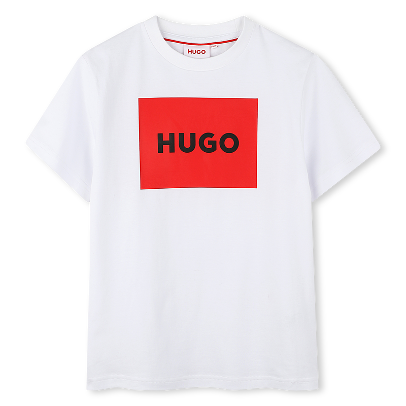 Camiseta algod&oacute;n y manga corta HUGO 
                        NI&Ntilde;O