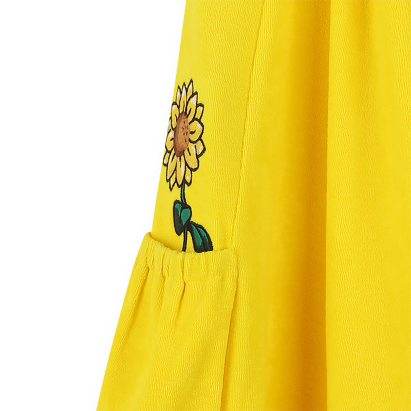 Vestido de rizo con bordados KENZO KIDS 
                        NI&Ntilde;A