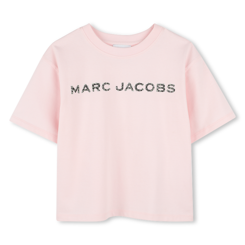 Camiseta de algod&oacute;n con estr&aacute;s MARC JACOBS 
                        NI&Ntilde;A