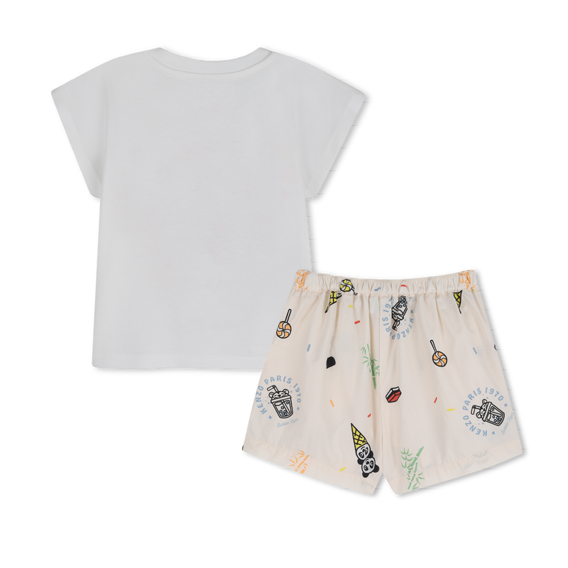 CONJUNTO DE CAMISETA Y PANTAL&Oacute;N CORTO KENZO KIDS 
                        NI&Ntilde;O