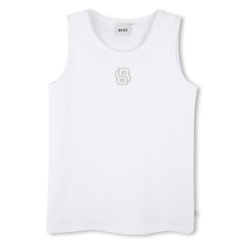 Camiseta sin mangas bordada BOSS 
                        NI&Ntilde;A