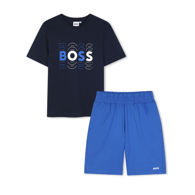 CONJUNTO CAMISETA + BERMUDAS BOSS NI&Ntilde;O