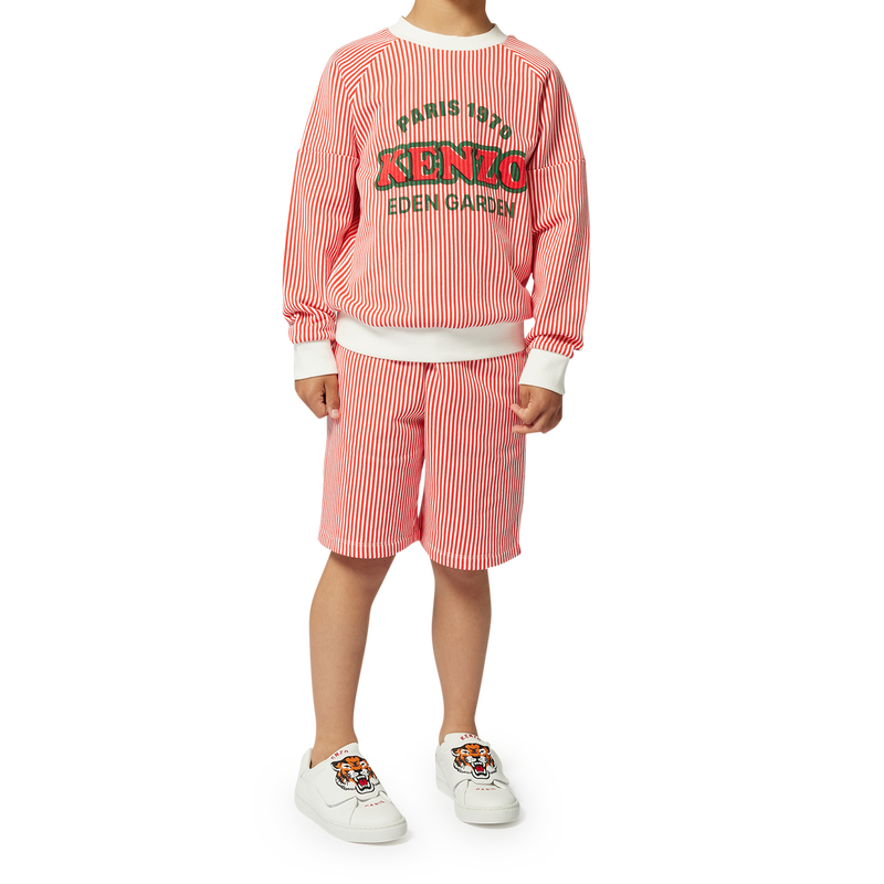 Bermudas de algod&oacute;n y rayas KENZO KIDS 
                        NI&Ntilde;O