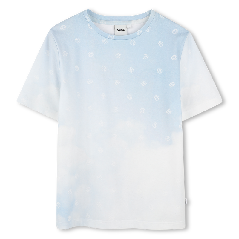 Camiseta de algod&oacute;n estampada BOSS 
                        NI&Ntilde;O