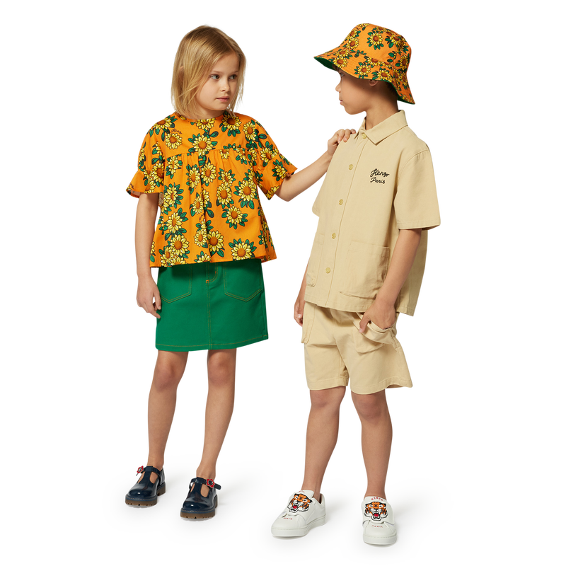 Blusa de sat&eacute;n de algod&oacute;n KENZO KIDS 
                        NI&Ntilde;A