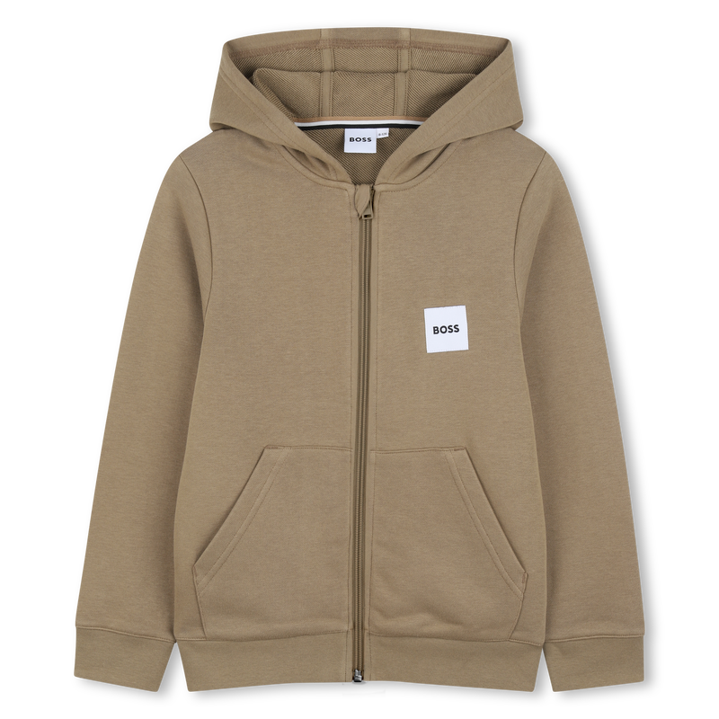 SUDADERA CON CAPUCHA CON CREMALLERA BOSS 
                        NI&Ntilde;O