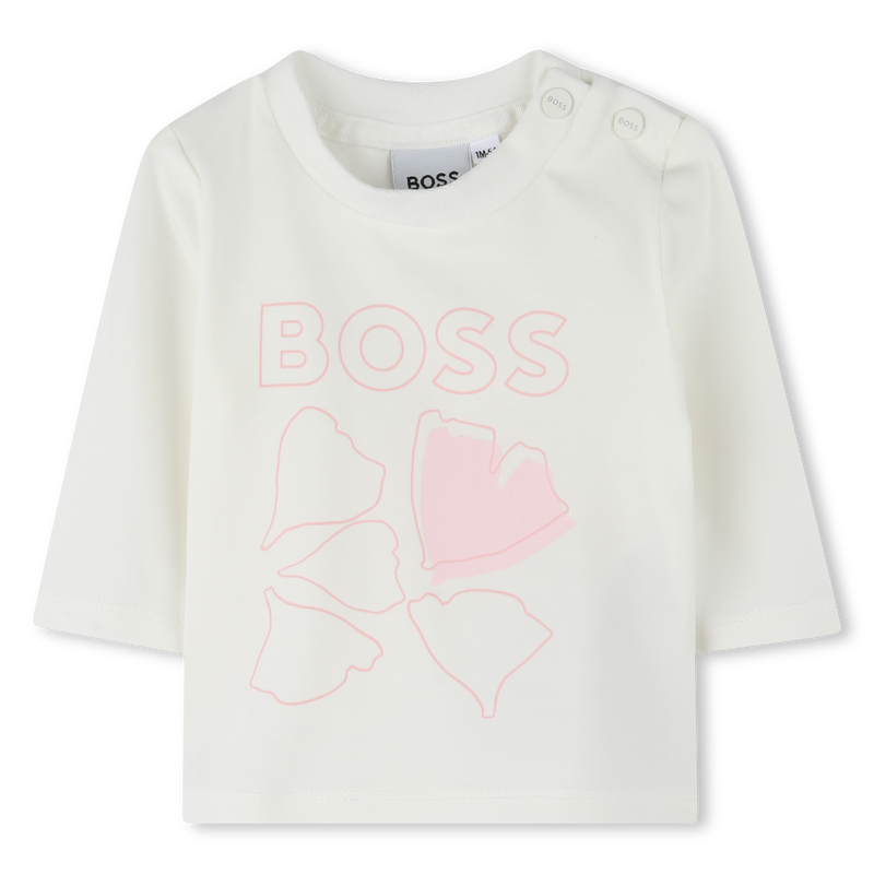 Camiseta con estampado p&eacute;talos BOSS 
                        NI&Ntilde;A