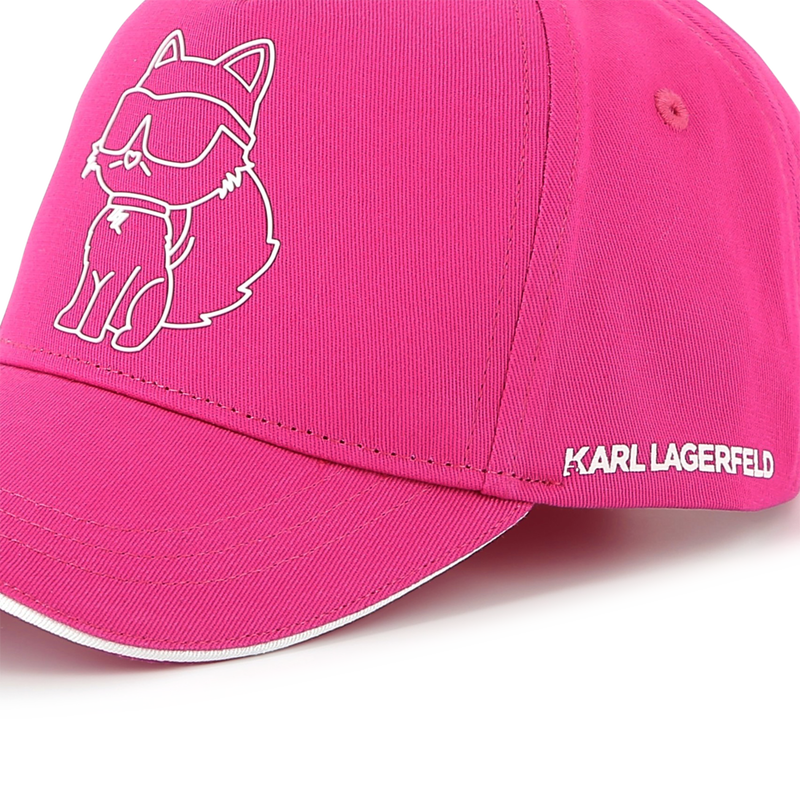 Gorra ajustable de algod&oacute;n KARL LAGERFELD KIDS 
                        NI&Ntilde;A