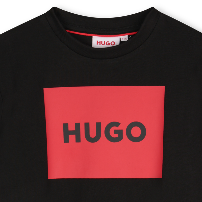 Camiseta algod&oacute;n y manga corta HUGO 
                        NI&Ntilde;O