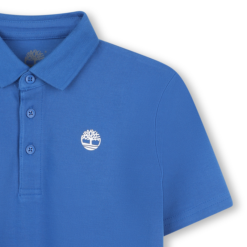 Polo liso con logo en el pecho TIMBERLAND 
                        NI&Ntilde;O