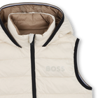 Chaqueta acolchada con capucha efecto flenn BOSS 
                    NI&Ntilde;O