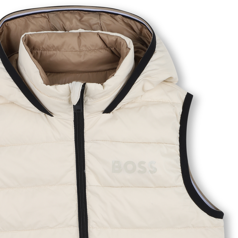 Chaqueta acolchada con capucha efecto flenn BOSS 
                        NI&Ntilde;O