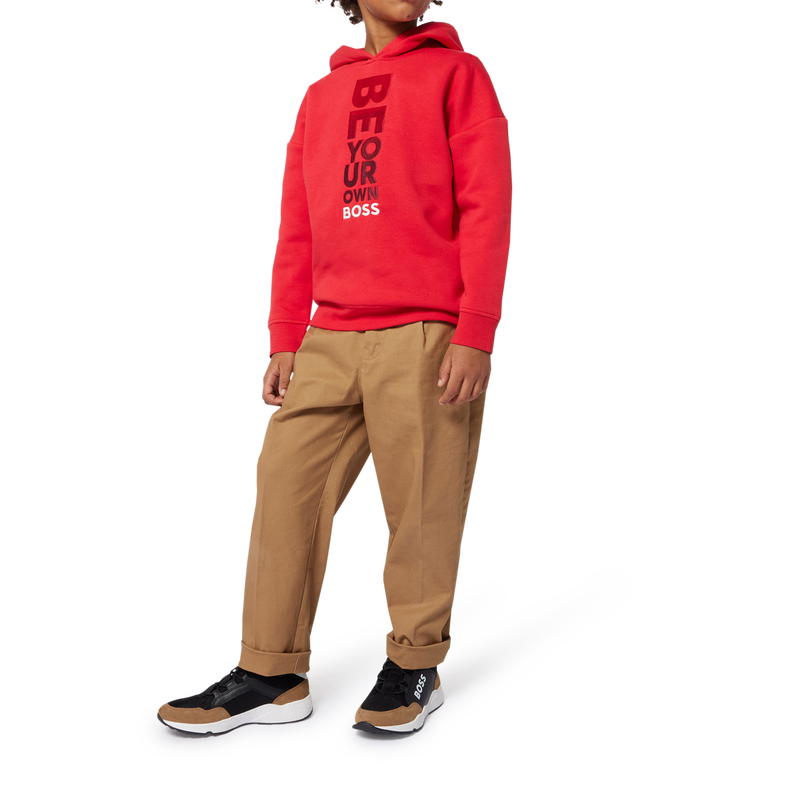 Pantal&oacute;n chino de sarga lisa BOSS 
                        NI&Ntilde;O