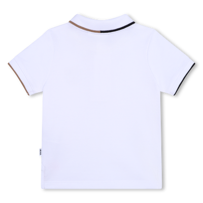 Polo de algod&oacute;n de rayas BOSS NI&Ntilde;O